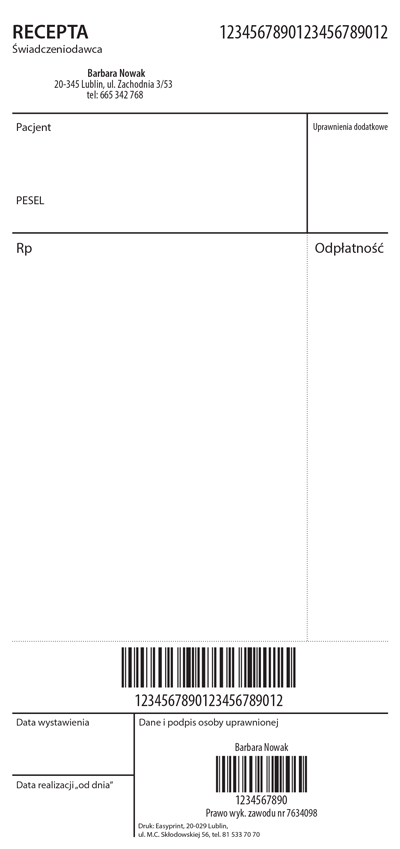 recepta weterynaryjna wydruk