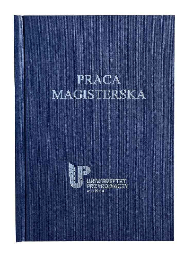 Granatowa okładka do pracy dyplomowej